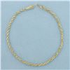 Image 1 : Rope Link Bracelet in 14k Yellow Gold
