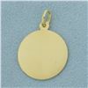Image 2 : Cherub Angel Medallion Charm in 14k Yellow Gold