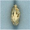 Image 3 : 3D Filigree Heart Charm or Pendant in 10k Yellow Gold