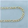 Image 2 : 24 Inch Figaro Link Chain Necklace in 10k Yellow Gold