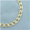 Image 2 : Designer Curb Link Bracelet in 14k Yellow Gold