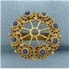 Image 1 : Antique Sapphire Ring in 14K Yellow Gold