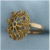 Image 2 : Antique Sapphire Ring in 14K Yellow Gold