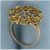 Image 3 : Antique Sapphire Ring in 14K Yellow Gold