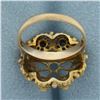 Image 4 : Antique Sapphire Ring in 14K Yellow Gold