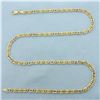 Image 1 : 20 Inch Two-Tone Anchor Mariner Link Chain Necklace in 18k Yellow and White Gold