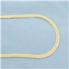 Image 2 : 18 Inch Italian Herringbone Link Necklace in 14k Yellow Gold