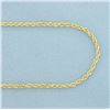 Image 2 : 20 Inch Rope Link Chain Necklace in 14k Yellow Gold