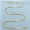 Image 1 : 20 Inch Rope Link Chain Necklace in 14k Yellow Gold