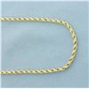 Image 2 : 20 Inch Rope Link Chain Necklace in 14k Yellow Gold