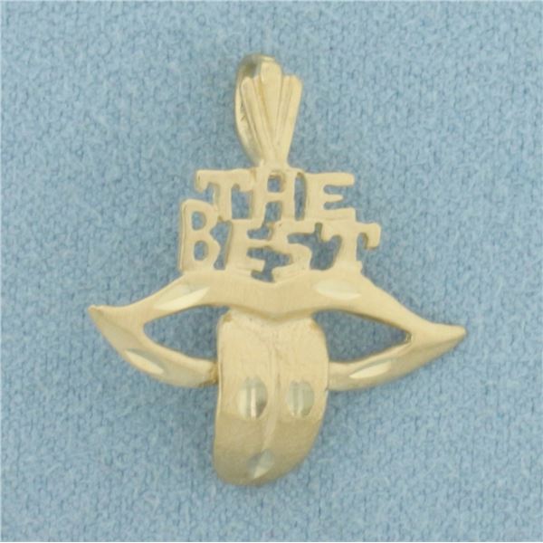 The Best Tongue Pendant in 14k Yellow Gold