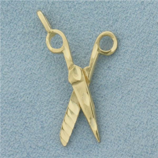 Scissors Charm or Pendant in 14k Yellow Gold