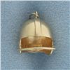 Image 2 : Football Helmet Charm in 14k Yellow Gold