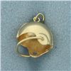 Image 3 : Football Helmet Charm in 14k Yellow Gold
