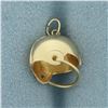 Image 4 : Football Helmet Charm in 14k Yellow Gold