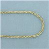 Image 2 : 18 Inch Rope Link Chain Necklace in 10k Yellow Gold
