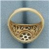 Image 4 : Diamond Filigree Ring in 14k Yellow Gold