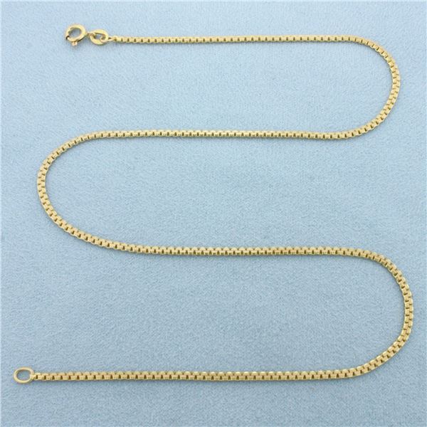16 Inch Italian Boston Link Chain Necklace in 14k Yellow Gold