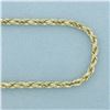 Image 2 : 20 Inch Rope Link Chain Necklace in 14k Yellow Gold