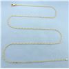 Image 1 : 26 Inch Figaro Link Chain Necklace in 14k Yellow Gold