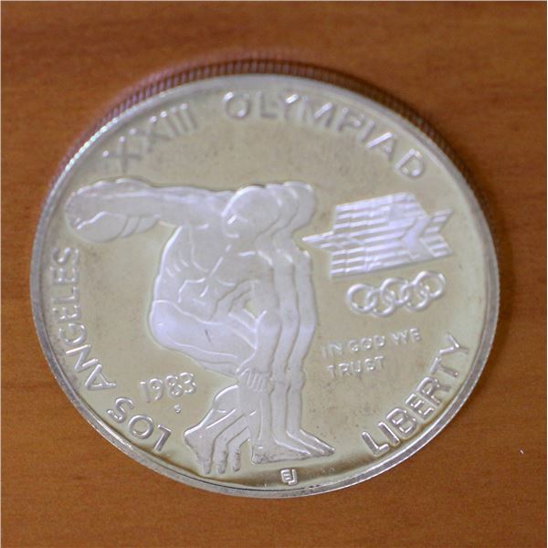 1983 Los Angeles Olympics Commemorative Silver Dollar Proof Coin