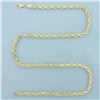 Image 1 : 20 Inch Rope Link Chain Necklace in 14k Yellow Gold