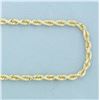 Image 2 : 20 Inch Rope Link Chain Necklace in 14k Yellow Gold