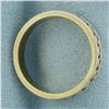Image 2 : Geometric Two-Tone Band Ring in 14k Yellow and White Gold