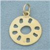 Image 2 : Cut Out Sun Charm or Pendant in 14k Yellow Gold