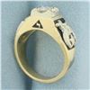 Image 4 : Masonic Scottish Rite Diamond Ring in 14k Yellow Gold