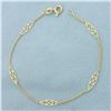 Image 1 : Infinity Station Link Bracelet in 14k Yellow Gold