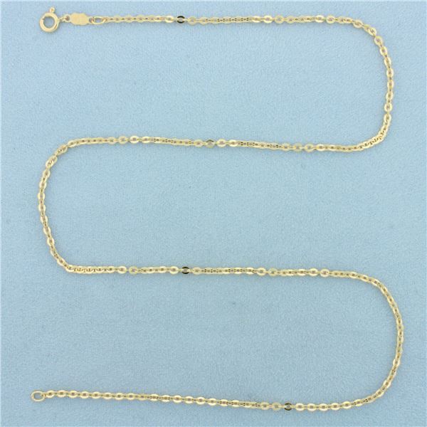 20 Inch Cable Link Chain Necklace in 18k Yellow Gold