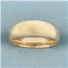 Image 1 : Half Dome Wedding Band Ring in 10k Yellow Gold
