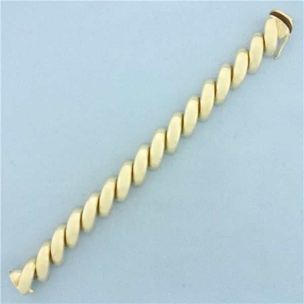San Marco Macaroni Bracelet in 14k Yellow Gold