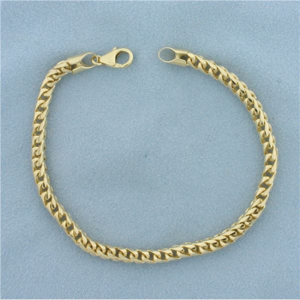 Foxtail Link Bracelet in 14k Yellow Gold