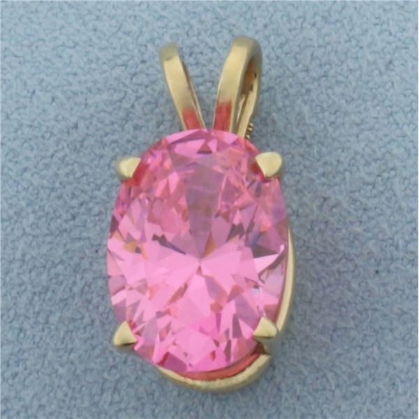 Morganite Pendant in 14k Yellow Gold