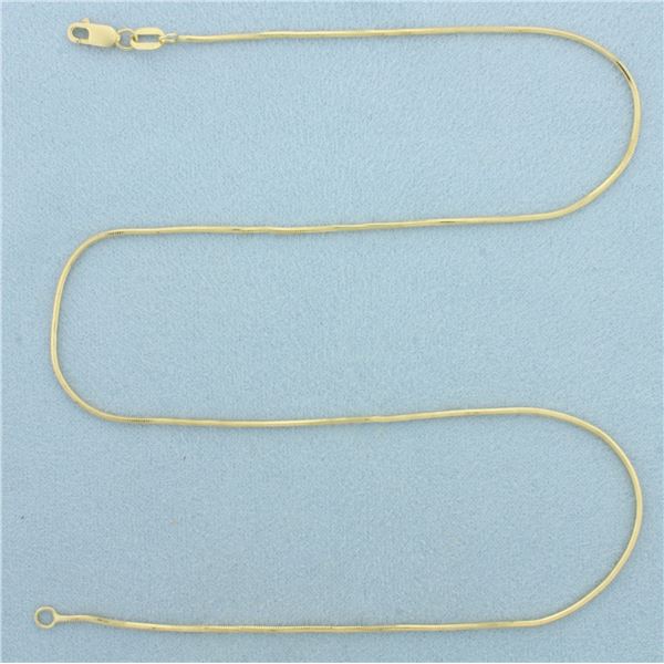 16 Inch Italian Snake Link Choker Necklace in 14k Yellow Gold