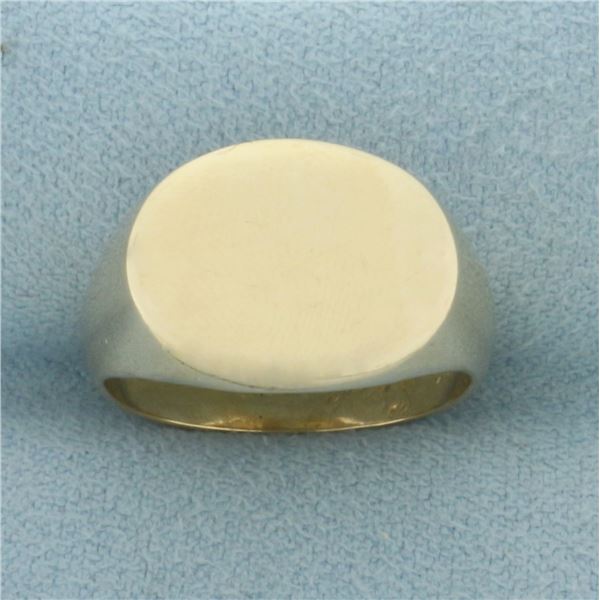Oval Signet Ring in 14k Yellow Gold