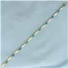 Image 1 : Green Garnet And Diamond Bracelet in 10k Yellow Gold