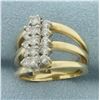 Image 2 : Diamond Tripple Band Stacking Ring in 14k Yellow Gold