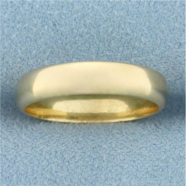 4mm Ladies Wedding Band Ring in 18k Yellow Gold
