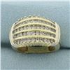 Image 1 : 5-Row Diamond Ring in 14k Yellow Gold