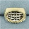 Image 4 : 5-Row Diamond Ring in 14k Yellow Gold