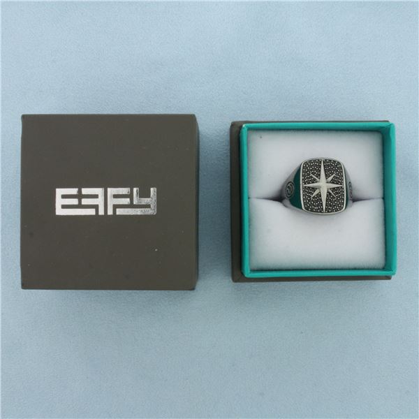 Effy Mens Spinel Star Ring in Sterling Silver