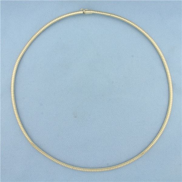 4mm Omega Necklace in 14k Yellow Gold
