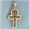 Image 2 : Large Ankh Pendant in 14K Yellow Gold