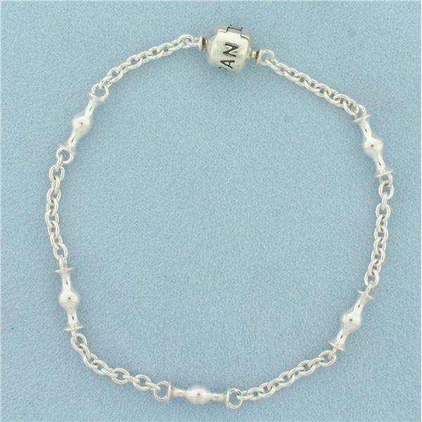 Pandora 5 Clip Station Charm Bracelet in Sterling Silver
