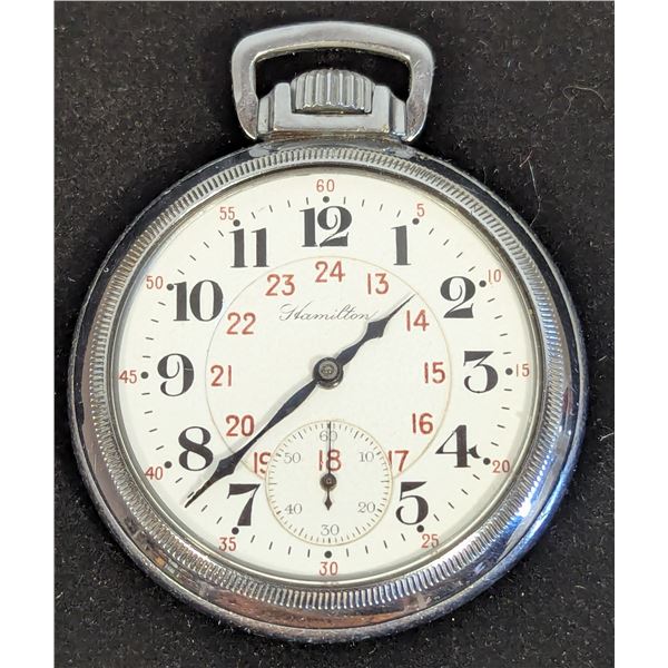 Antique Hamilton Watch Co.Grade 974 Open-Face Pocket Watch