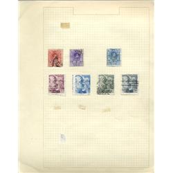 1920s/50s Spain Hand Made Stamp Collection Album Page 7 Pieces (STM-0251)