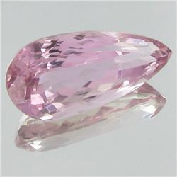 35.25ct Patroke Pink Kunzite Pear Appraised $16k (GEM-18140)